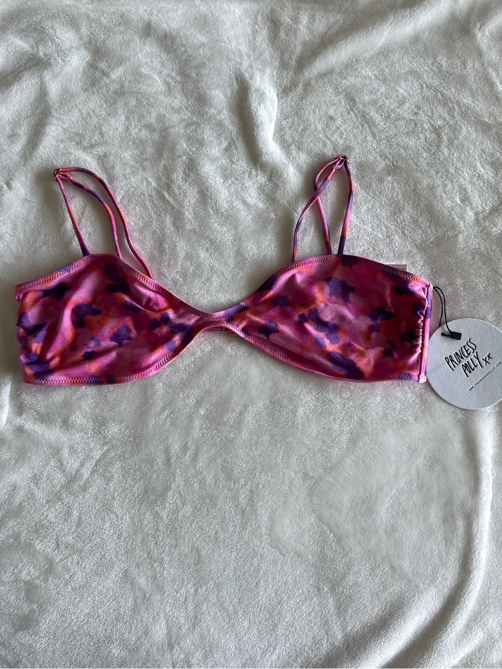 Princess Polly Purple & Pink Floral Bikini Top